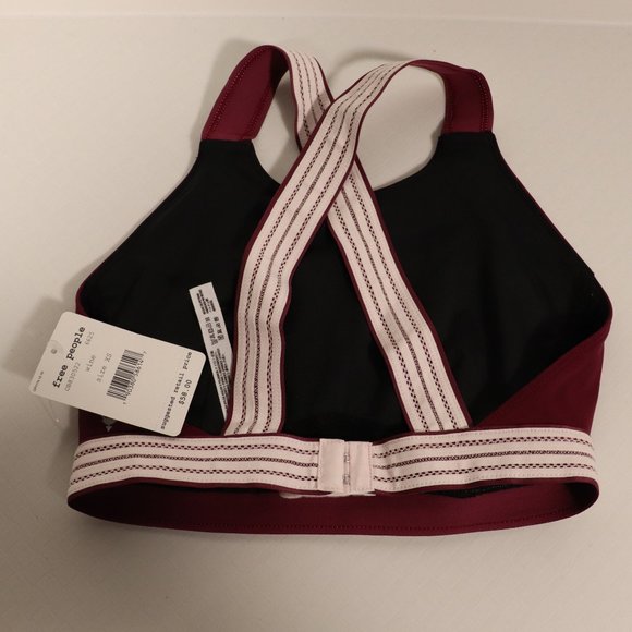 NWT Free People Movement Maroon Bra Size XS - Picture 2 of 4